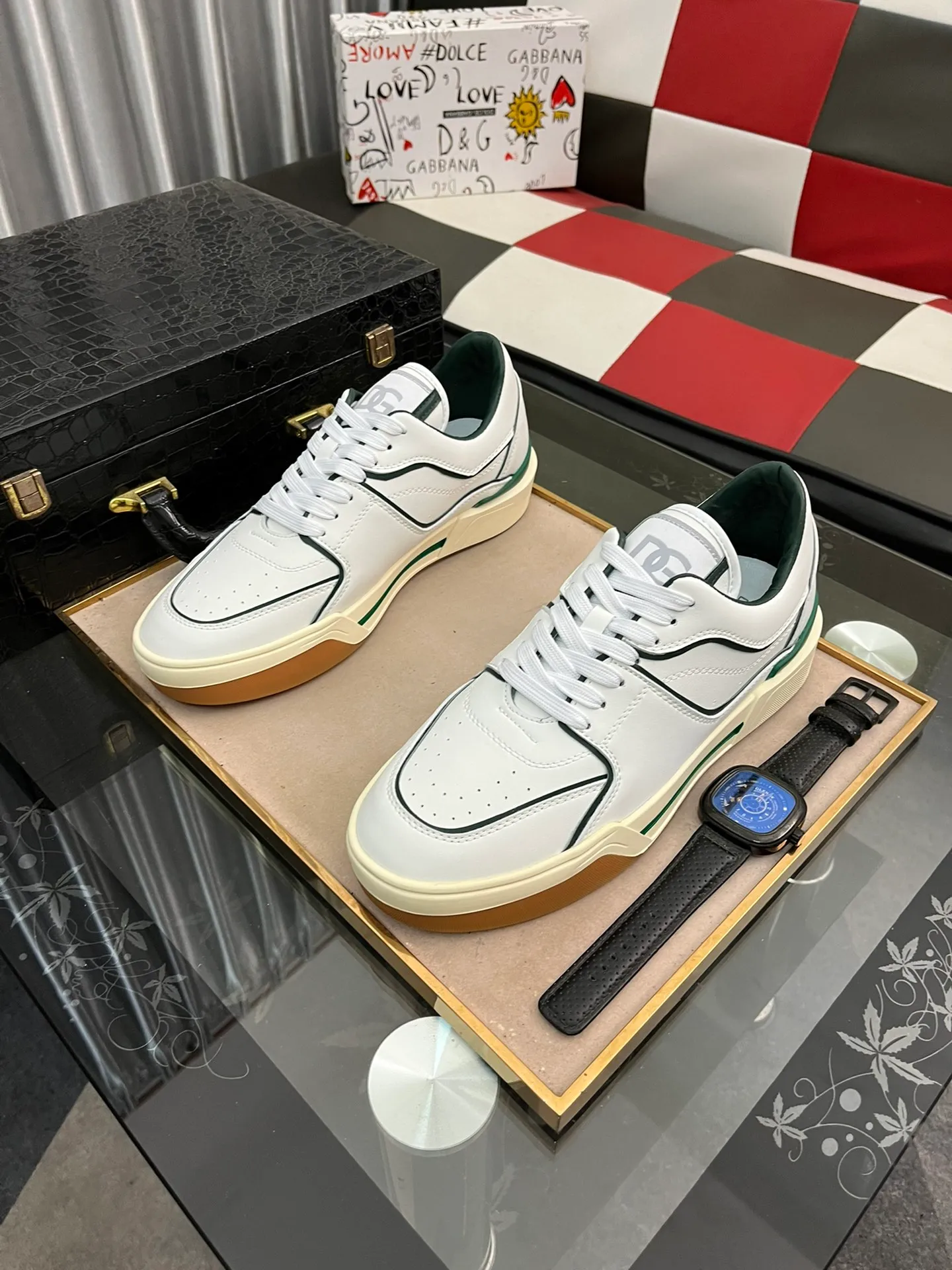 Ex-factory price 480⌚️⌚️[DG] The latest official website high-top casual, men's shoes with original quality imported first-layer cowhide stitching➕Yangli [Proud] In terms of materials and workmanship, it beats all versions on the market💕Highest quality shipments. Real photos, imported fabrics highlight the unique charm of the brand😘The shoelaces are also original custom-made👻Classic lace-up shoes are very comfortable on the feet, and the sizes are 38-462⃣️Color options
